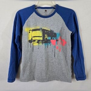 Tea Collection Boy's Long Sleeve Spray Paint T-shirt Size 10